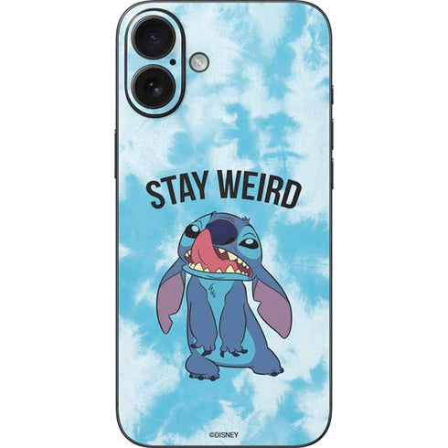 Disney Lilo and Stitch Stay Weird iPhone 16 Plus Skin